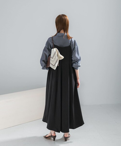 URBAN RESEARCH ROSSO（アーバンリサーチロッソ）の「2WAYキュプラ混キャミワンピース（ワンピース・レディース・LIGHTBEIGE/BLUE/BLACK・Free）」の8枚目の写真