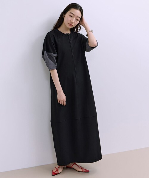 ADAM ET ROPE'(アダムエロペ)の「【WEB限定】ハーフZIPコクーンワンピース(ワンピース・レディース・ブラック/ダークブラウン/ネイビー・36/38)」の15枚目の写真