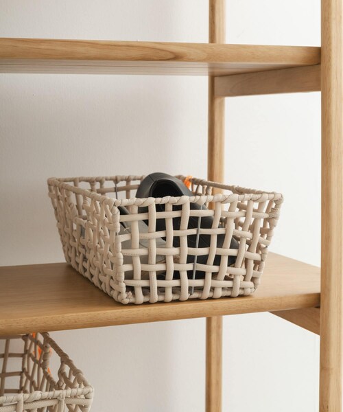 URBAN RESEARCH DOORS(アーバンリサーチドアーズ)の「BRID ROUGH KNIT BASKET WIDE S(収納グッズ・メンズ・GY/BE・S)」の13枚目の写真