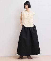 ADAM ET ROPE' | 【WEB限定】・【サステナブル】カーブヘムコンビワンピース(ワンピース)