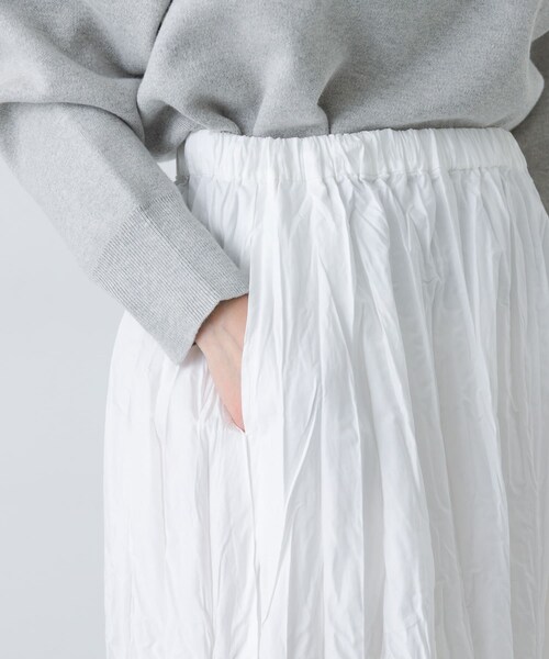 かぐれ（カグレ）の「コットンクリンクルスカート（スカート・レディース・OFF/GRAY/BLACK・Free）」の16枚目の写真