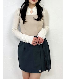 dazzlin | シアーレイヤードライクニットトップス(ニット/セーター)