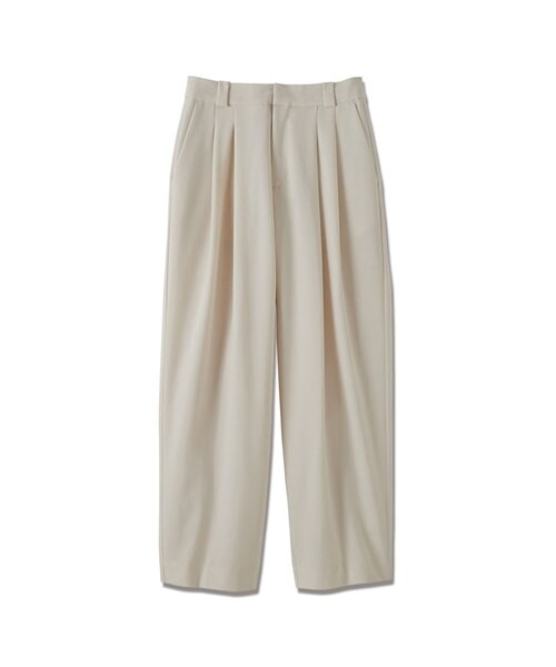 nissen（ニッセン）の「【sail】タックテーパードパンツ（パンツ・レディース・グレー/アイボリー・P58/P61）」の3枚目の写真