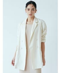 LAGUNAMOON | ギャザースリーブロングテーラードジャケット(テーラードジャケット)
