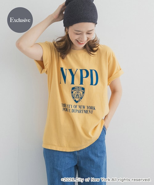 URBAN RESEARCH DOORS（アーバンリサーチドアーズ）の「『別注』GOOD ROCK SPEED×DOOS　NYC NYPD T-SHIRTS（Tシャツ/カットソー・レディース・ホワイト/ブラック/アッシュ/イエロー・One）」の4枚目の写真