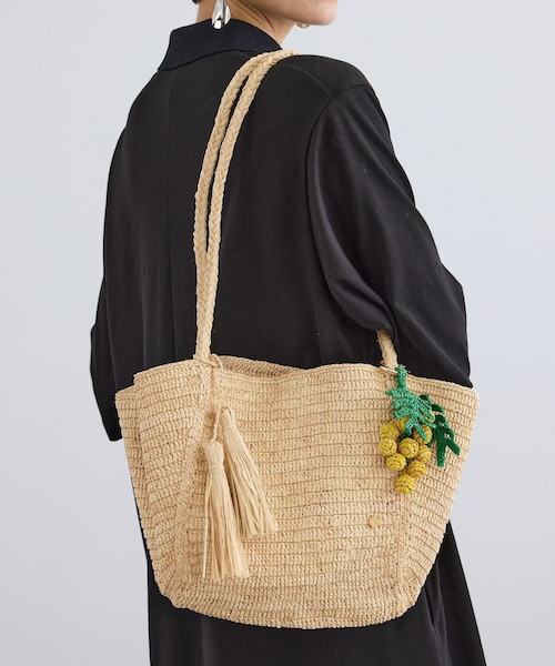 ADAM ET ROPE'（アダムエロペ）の「【J'aDoRe・店舗限定】【MAISON N.H PARIS（メゾンエヌアッシュパリ）】CROISSANT CHARM（かごバッグ・レディース・キナリ・F）」の3枚目の写真
