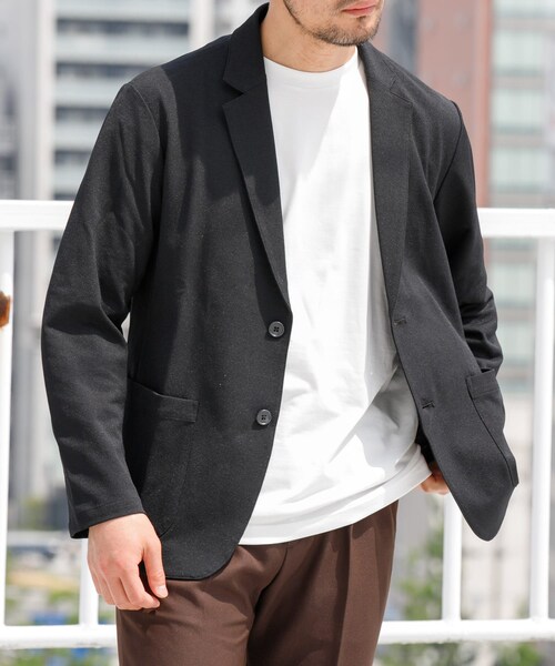 URBAN RESEARCH ROSSO（アーバンリサーチロッソ）の「『WEB限定』『セットアップ対応/XLサイズあり』コンフォータブルドライジャケット（テーラードジャケット・メンズ・NAVY/CHARCOAL/BLACK・S/M/L/XL）」の5枚目の写真