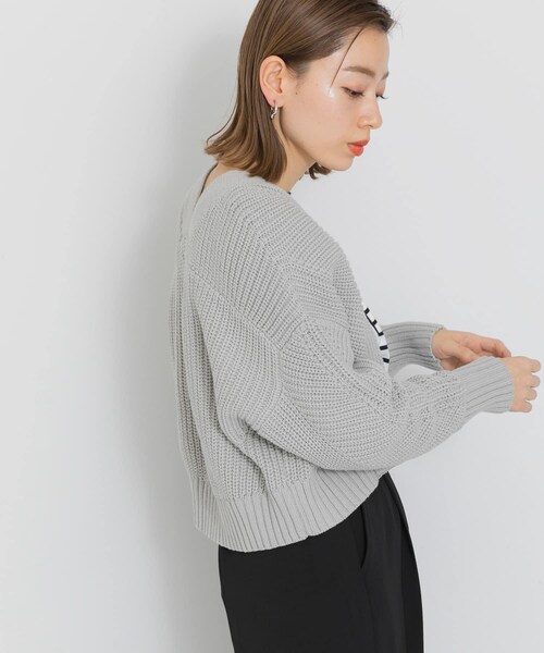 URBAN RESEARCH Sonny Label（アーバンリサーチサニーレーベル）の「ニットボレロカーディガン（カーディガン/ボレロ・レディース・ラベンダー/オフ/ライトグレー・FREE）」の21枚目の写真