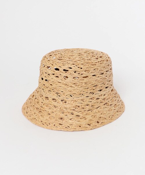 かぐれ（カグレ）の「mature ha.　sukashi raffia bucket hat（ハット・レディース・natural・FREE）」の3枚目の写真