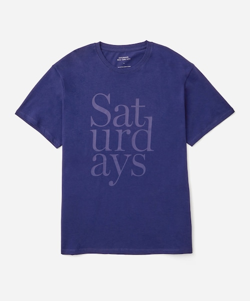 Saturdays NYC（サタデーズ ニューヨークシティ ）の「MILLER STACKED STANDARD SS TEE（Tシャツ/カットソー・レディース・ネイビー/パープル・L/M/S/XL）」の2枚目の写真