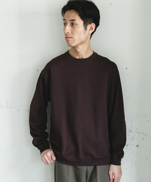 URBAN RESEARCH DOORS（アーバンリサーチドアーズ）の「シルケットダンボールロングスリーブTシャツ（Tシャツ/カットソー・メンズ・WHITE/BROWN/CHARCOAL・M/L）」の3枚目の写真