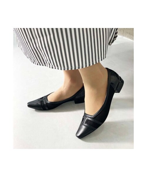 carino(カリーノ)の「モード エ ジャコモ カリーノ MODE ET JACOMO carino チュールスクエアフラットパンプス (パンプス・レディース・BG/BL/IV/SV・225/22.5cm/230/23cm/235/23.5cm/240/24cm/245/24.5cm)」の12枚目の写真