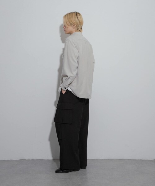 SENSE OF PLACE by URBAN RESEARCH(センスオブプレイスバイアーバンリサーチ)の「フリースフラップルーズシャツ(シャツ/ブラウス・メンズ・L.GRAY/MINT/NAVY・M/L)」の9枚目の写真