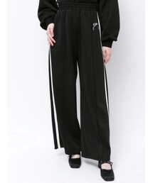 CALNAMUR | SIDE LINE RIBBON PRINT SWEAT PT/サイドラインリボンプリントスウェットパンツ(その他パンツ)