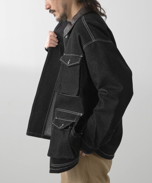 ITEMS URBANRESEARCH（アイテムズ アーバンリサーチ）の「カバーオールジャケット（カバーオール・メンズ・NVY/BLK/BEG/OLV/BGD・M/L）」の12枚目の写真