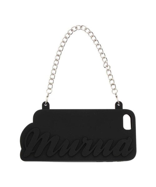 MURUA（ムルーア）の「（6/6S/7 対応）チェーン付ロゴシリコンiphoneケース（スマホケース/カバー・レディース・ブラック/ミックス・F）」の2枚目の写真