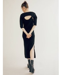 EVRIS | バックオープンロングニットワンピース(ワンピース)