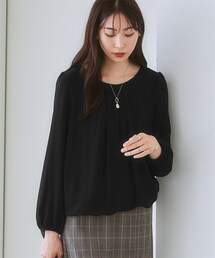 7days Life Styling | 【あったか裏地付】シフォン前タックブラウス(シャツ/ブラウス)