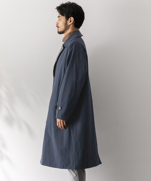 URBAN RESEARCH Sonny Label（アーバンリサーチサニーレーベル）の「チェックリバーシブルオーバーコート（ステンカラーコート・メンズ・ベージュ/ネイビー・M/L）」の6枚目の写真