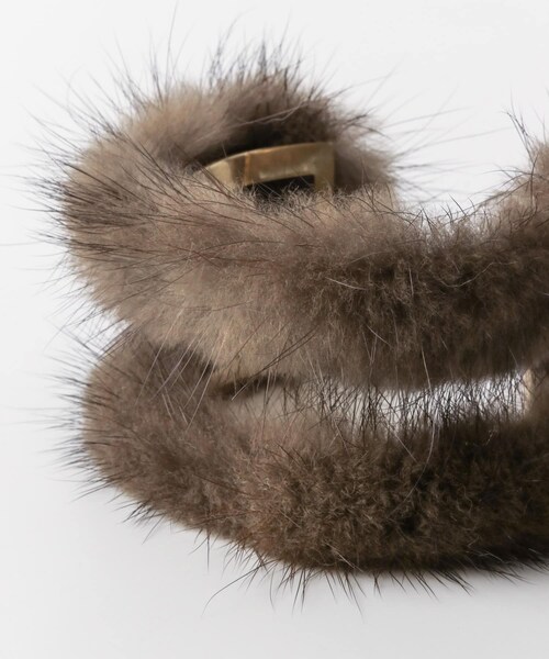 RODE SKO（ロデスコ）の「ダブルファーバングル∴（ブレスレット・レディース・WINE/BROWN/GREEN・FREE）」の9枚目の写真