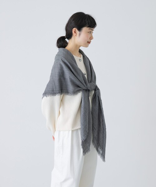 かぐれ（カグレ）の「チェックスクエアストール（ストール/ショール・レディース・CHECK S/CHECK M・Free）」の6枚目の写真