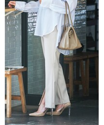 MERCURYDUO | ダブルクロスハイウエストフレアパンツ(その他パンツ)