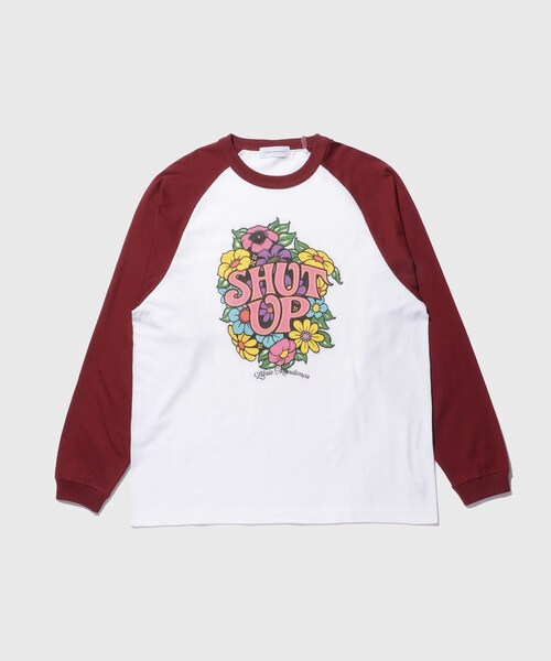 ADAM ET ROPE'(アダムエロペ)の「【LIBRIO MENDONCA/リブリオ メンドンサ】FLOWER PRINTED RAGLAN TEE(Tシャツ/カットソー・メンズ・ブラック/レッド・L/M/S)」の5枚目の写真