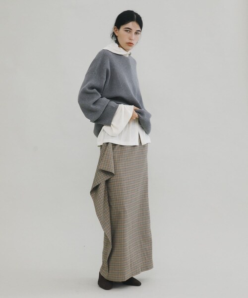 LAATO(ラート)の「crew neck soft knit(ニット/セーター・レディース・バター/ネズミ・Free)」の9枚目の写真