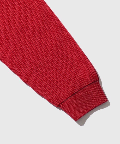 ADAM ET ROPE'（アダムエロペ）の「《別注》【BATONER/バトナー】EX SOLIDWOOL RIB SKIPPER（ニット/セーター・メンズ・ブラック/ダークブラウン/レッド・2/3/4）」の14枚目の写真