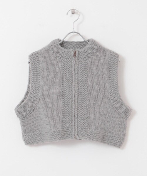 URBAN RESEARCH DOORS(アーバンリサーチドアーズ)の「『別注』KHWOPA SPIRIT×DOORS ショート丈ZIPベスト(ニット/セーター・レディース・グレー/レッド/ネイビー・one)」の8枚目の写真