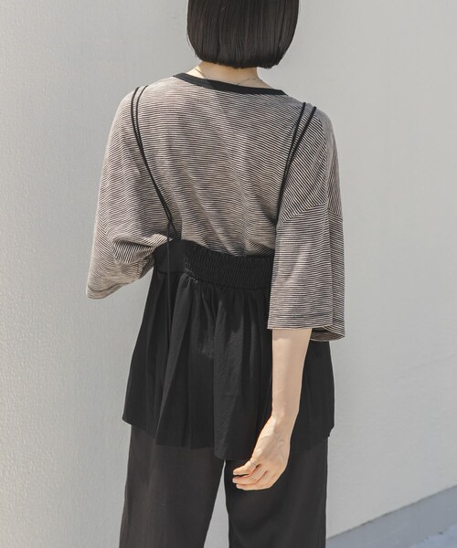 KBF（ケイビーエフ）の「タックフレアビスチェ（その他トップス・レディース・IVORY/BLACK/ACIDKHAKI・One）」の16枚目の写真