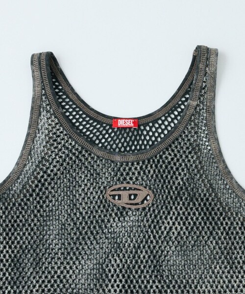ADAM ET ROPE'（アダムエロペ）の「【DIESEL】ILENIA-UTLT MESH CAMI（キャミソール・レディース・ダークブラウン系・M/S）」の4枚目の写真