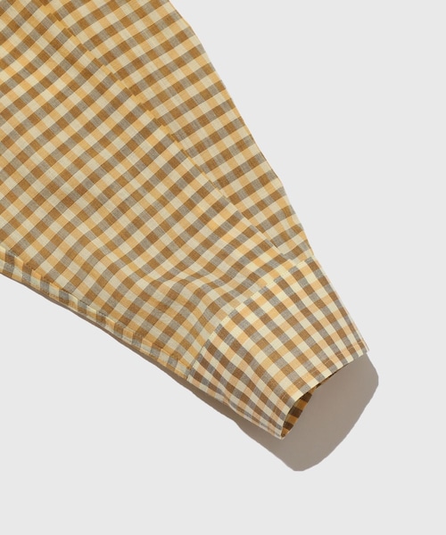 ADAM ET ROPE'（アダムエロペ）の「【AURALEE/オーラリー】AIRY LIGHT COTTON CHECK BIG SHIRT（シャツ/ブラウス・メンズ・ダークブラウン/イエロー・3/4）」の9枚目の写真