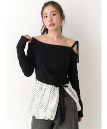 CALNAMUR | ワンショルデザイントップス(Tシャツ/カットソー)