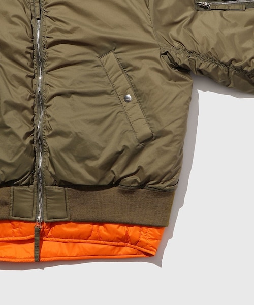 ADAM ET ROPE'（アダムエロペ）の「【JOHN MASON SMITH/ジョン メイソン スミス】MICRO RIPSTOP NYLON REMOVABLE LINER MA-1（MA-1・メンズ・ブラック/オリーブ/ピンク・L/M）」の11枚目の写真