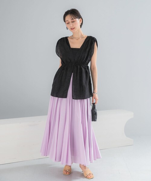 URBAN RESEARCH ROSSO（アーバンリサーチロッソ）の「コットンボリュームマキシスカート（スカート・レディース・WHITE/L/PURPLE/BLACK・Free）」の21枚目の写真