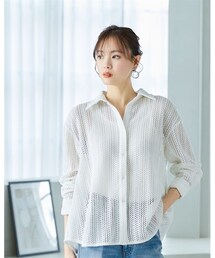 nissen | 大きいサイズ　レースシャツ　miclat(シャツ/ブラウス)