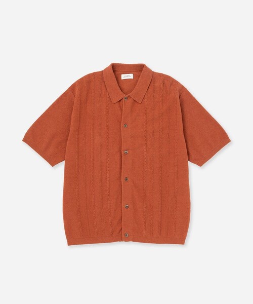 Saturdays NYC(サタデーズ ニューヨークシティ )の「Kenneth Knit SS Shirt(ポロシャツ・レディース・ブラック/キナリ/レンガ・L/M/S/XL)」の11枚目の写真