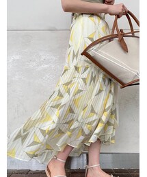 MERCURYDUO | ジオメトリックプリーツティアードスカート(スカート)