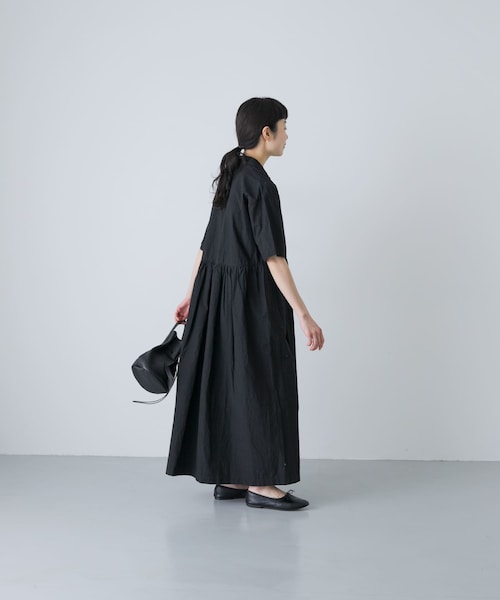 かぐれ（カグレ）の「オープンカラーシャツワンピース（ワンピース・レディース・NAVY/BLACK・Free）」の9枚目の写真