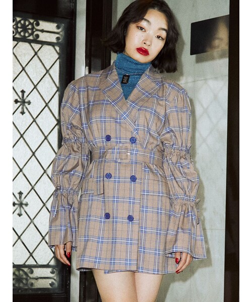 jouetie（ジュエティ）の「スリーブリボンジャケットミニワンピース（ワンピース・レディース・アイボリー/グレー/ベージュ/ピンク/ブラック・M）」の21枚目の写真