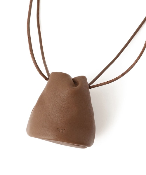 ADAM ET ROPE'(アダムエロペ)の「【PFT】Drawstrig Mini Pochette(ショルダーバッグ・レディース・ブラック/ブラウン・F)」の18枚目の写真