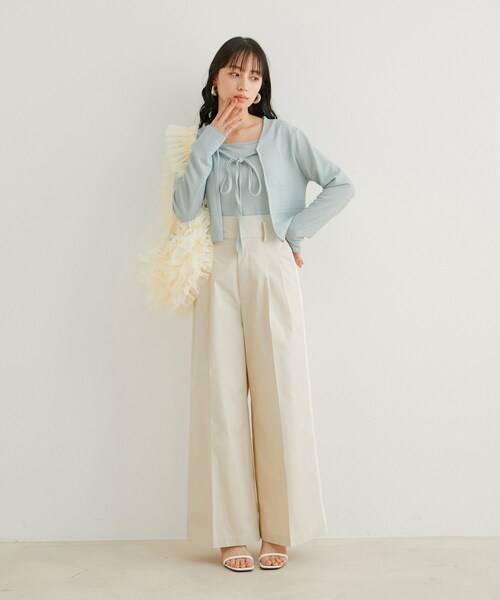 VIS(ビス)の「リボン使いアンサンブル(アンサンブル・レディース・オフホワイト/サックス/ピンク/クリーム・F)」の18枚目の写真