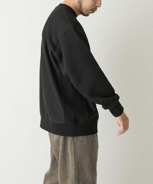 EKAL（エカル）の「QUICK DRY クルースウェット（スウェット・メンズ・グレー/ブラック・M/L）」の9枚目の写真