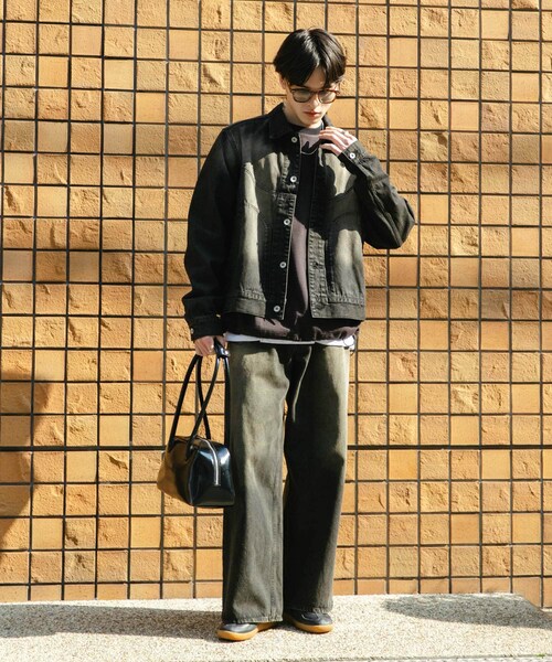SENSE OF PLACE by URBAN RESEARCH(センスオブプレイスバイアーバンリサーチ)の「『ユニセックス』『セットアップ対応』ヴィンテージライクデニムブルゾン(デニムジャケット・メンズ・D.INDIGO/BLACK・M/L)」の10枚目の写真