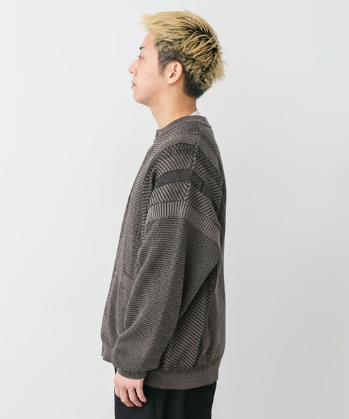 URBAN RESEARCH DOORS（アーバンリサーチドアーズ）の「YASHIKI　SHINRYO CARDIGAN（カーディガン/ボレロ・メンズ・BLACK/MIX GRAY/GREIGE・1/2）」の17枚目の写真