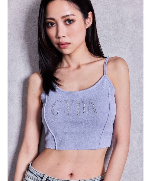 GYDA（ジェイダ）の「GYDA bijouラメニットビスチェ（キャミソール・レディース・ブラック/ピンク/アイスブルー/パープル/ベージュ/シルバー/オフホワイト/ライム・F）」の19枚目の写真