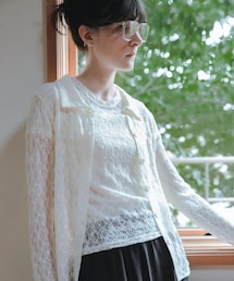 URBAN RESEARCH | ストレッチレースシャツカラーブラウス(シャツ/ブラウス)