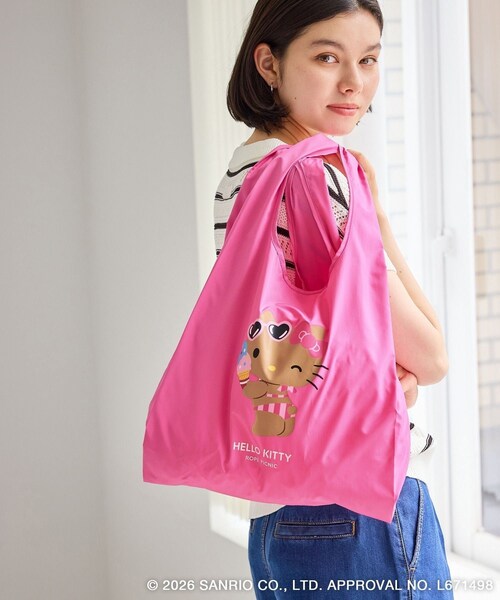 ROPE' PICNIC(ロペピクニック)の「【サンリオキャラクターズ×ROPE' PICNIC】日焼けデザイン 折りたたみエコトートバッグ(エコバッグ/サブバッグ・レディース・ラベンダー/ピンク/ローズピンク/ライトグリーン/サックス/イエロー系・F)」の11枚目の写真