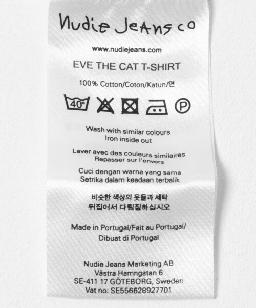 THE GOODLAND MARKET（ザグッドランドマーケット）の「NUDIE JEANS　Eve The Cat T-Shirt（Tシャツ/カットソー・レディース・OFF・S/M）」の9枚目の写真